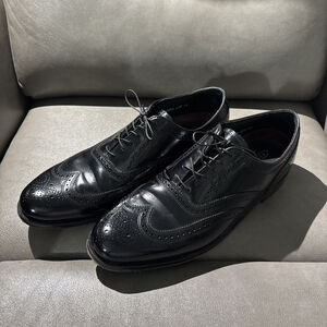 EUC MEN’S FLORSHEIM OXFORD SHOES DRESS SIZE 12 D BLACK LEATHER POLISHED LACE UP